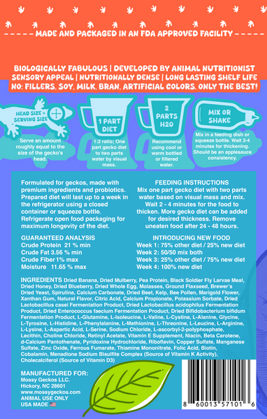 4 Pack of Gecko Diets