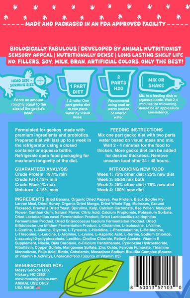 4 Pack of Gecko Diets