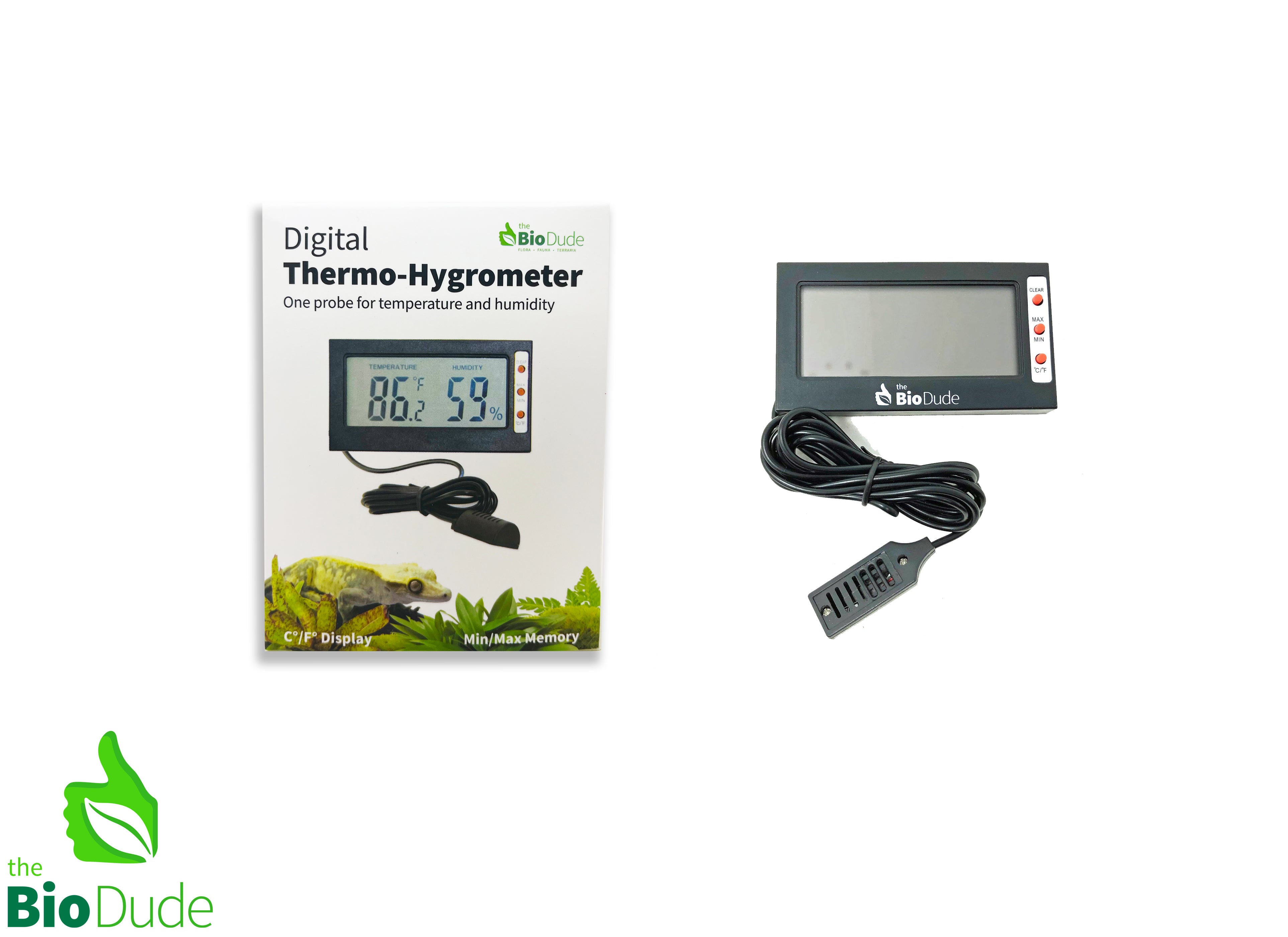 Thermometer World Digital Reptile Thermometer and Humidity Gauge Remote  Probes – Terrarium Reptile Hygrometer Thermo Humidor Tank Cage Incubator  Brooder Indoor Outdoor, Thermometer World, IN/010 : Buy Online at Best  Price in
