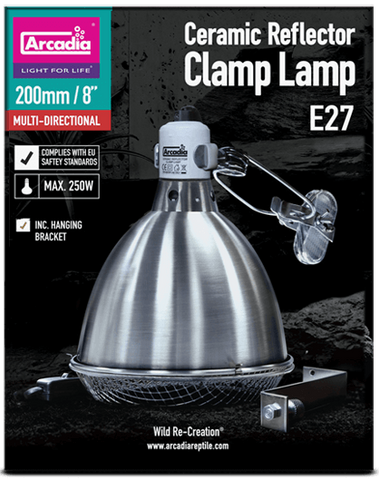Arcadia Ceramic Reflector Clamp Lamp 8"