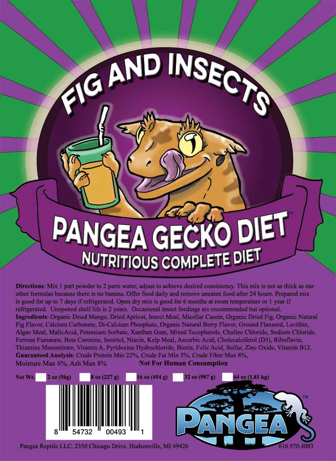 Pangea Gecko Diet Fig & Insects PURPLE