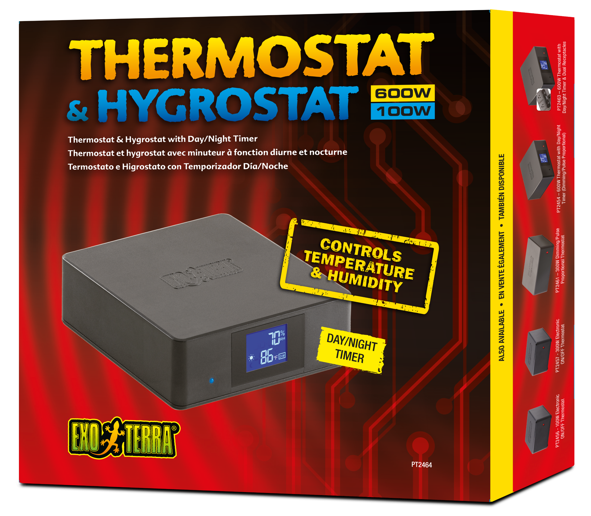 Reptile thermostat setup - where to put the thermostat probe