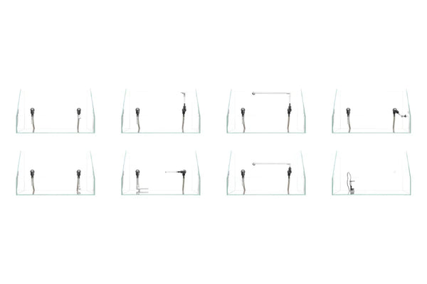 Rimless Paludarium UNS 45E + Bulkhead set 3.8 Gallons