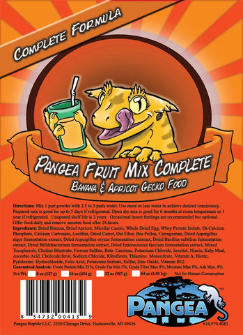 Pangea Fruit Mix™  Apricot Complete Gecko Diet  - orange